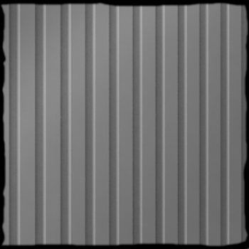 Texture de métal ondulé pour toiture. Couverture Delalande, expert en installation de toitures métalliques à Vieux Viel en Ille-et-Vilaine (35) - Bretagne.